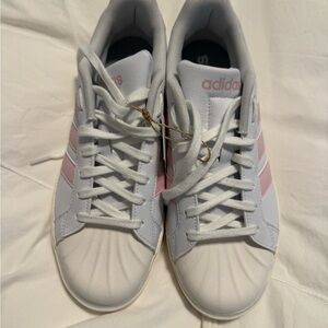 Adidas Streettalk Women's White and Pink Sneakers